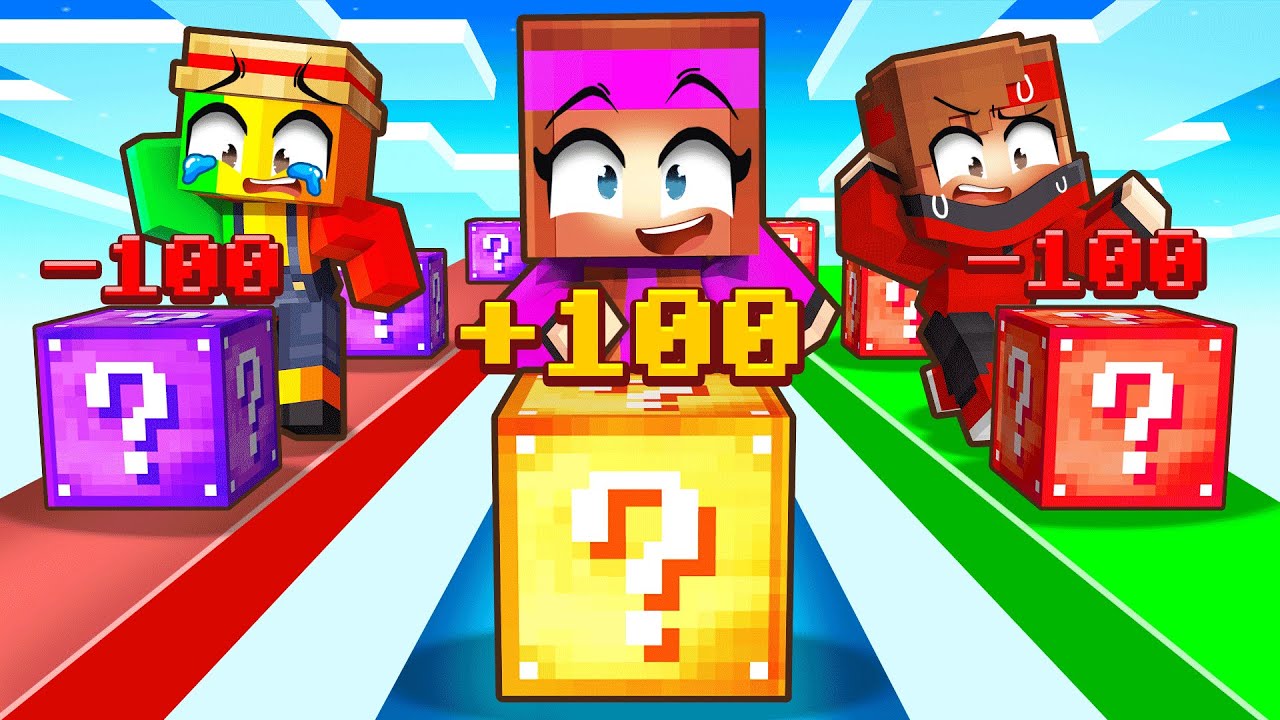 J'ai triché en Lucky Block avec plus de chance sur Minecraft !