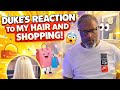 Duke’s reaction to hair and shopping #reaction #funny #marriage #subscribe #prestons 