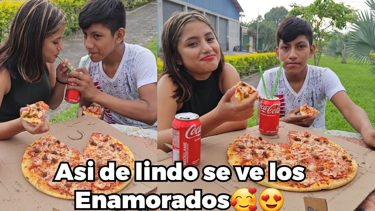 Asi disfruto Chepito y Yasmin su Pizza🍕🤤Yasmin queda mas enamorada que nunca🥰🥹