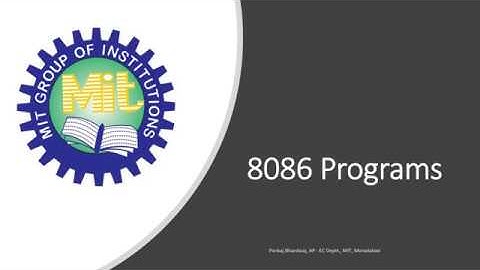 8086 Programs 1- Addition in same and different segments || Move string || Multiplication