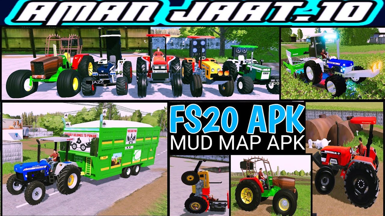 FARMING SIMULATOR 20 MUD MAP APK || INDIAN TRACTOR APK IN 1GB || FS20 ...