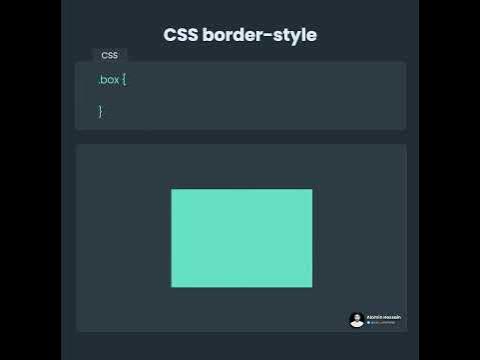 Learn CSS Border Style in 22 Seconds - YouTube