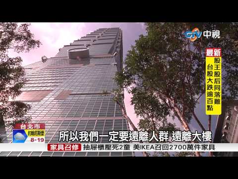 【中視新聞】空拍機撞101 楊姓陸客晚間警局偵訊 20150723