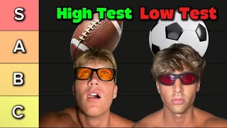 Ranking The Lowest vs. The Highest Test Sports