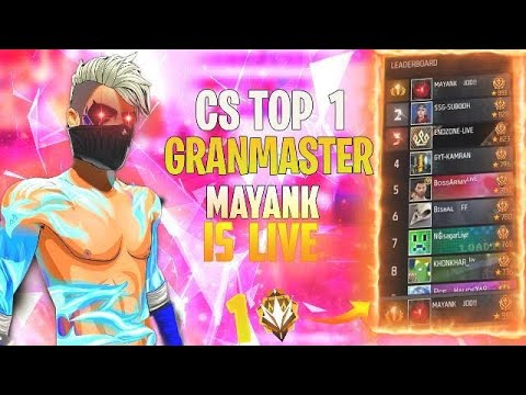 Free Fire Live Cs Rank Push Top 1 Pushing For Grandmaster - YouTube