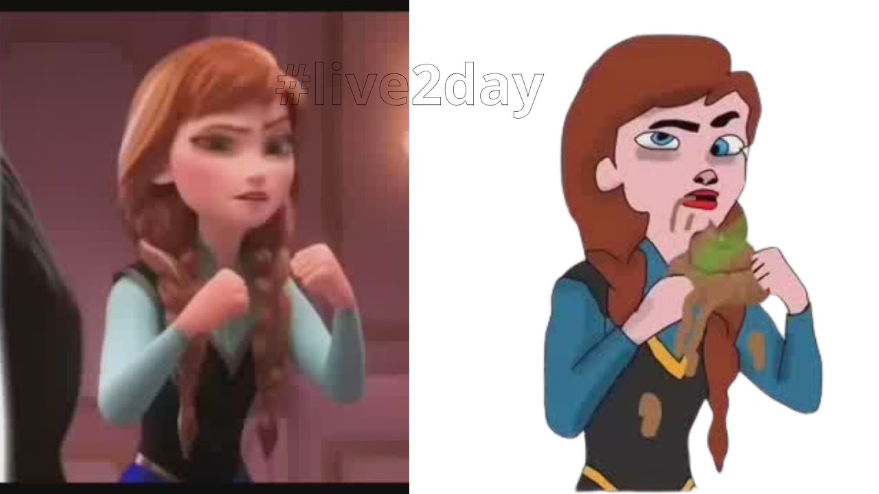 Elsa Frozen 2   Face Her Biggest Fear   funny Drawing memes   Try not To laugh 