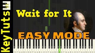 Wait for It from Hamilton - Easy Mode [Piano Tutorial] (Synthesia)