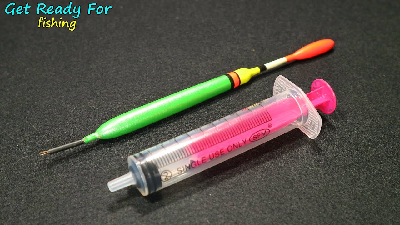 I make a float out of a syringe for catching big fish. This is the best  float for fishing. 