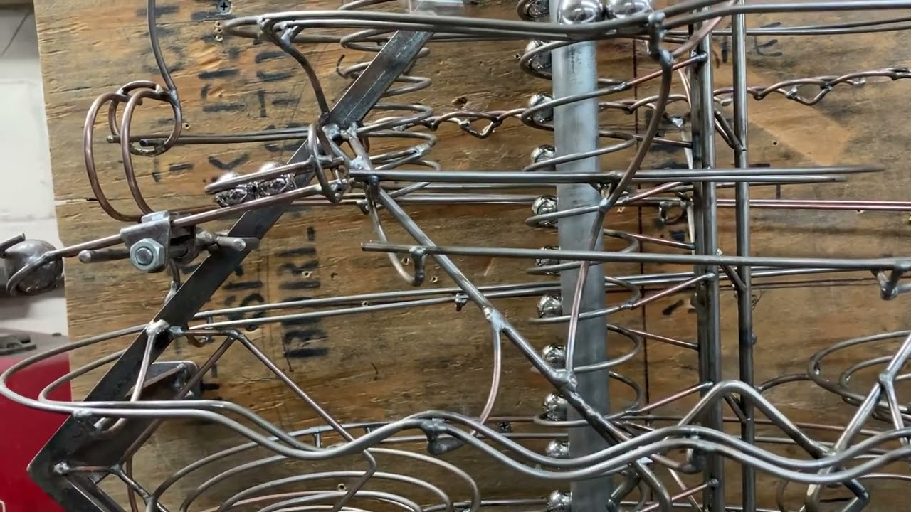 #3 rolling ball sculpture. Final tracks in place. Mike from MO.