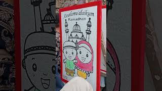 mewarnai gambar anak Sholeh dan Sholehah
