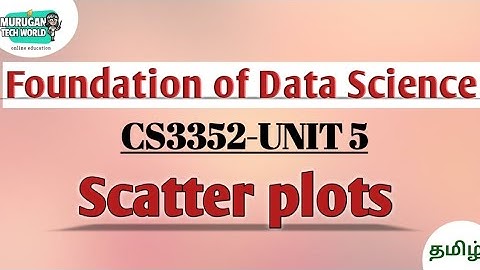 Scatter plots in Foundation of data science tamil||CS3352||FDS||Anna university reg-2021.#fds
