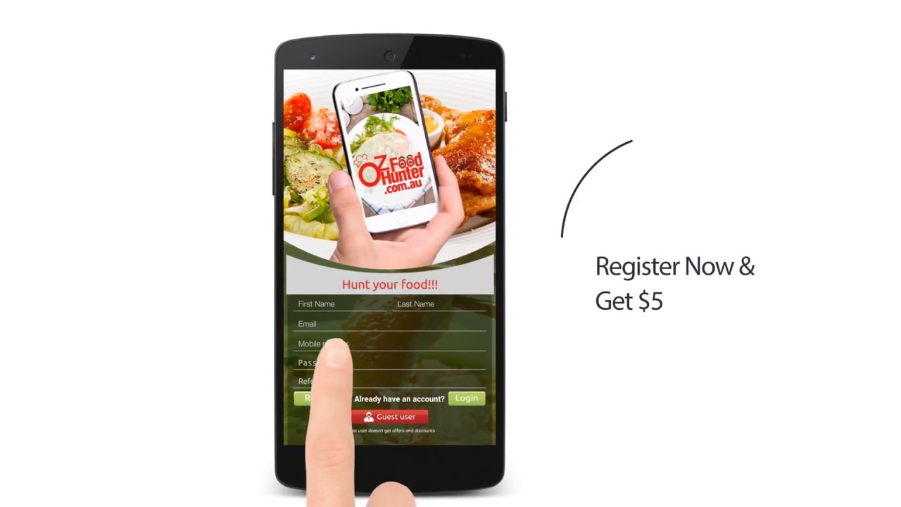 Food Delivery App Australia How to order food from Ozfoodhunter mobile