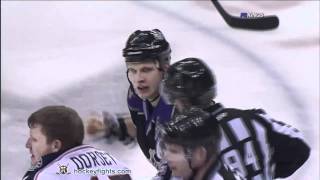 Derek Dorsett vs Kyle Clifford Jan 8, 2011