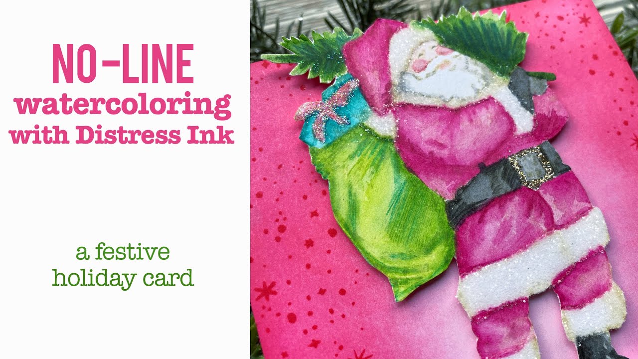No-Line Watercoloring with Distress Ink - YouTube