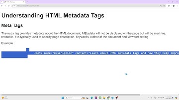 Unlock the Power of HTML Metadata Tags for SEO and Mobile-Friendly Websites Theory Part-1 #html5