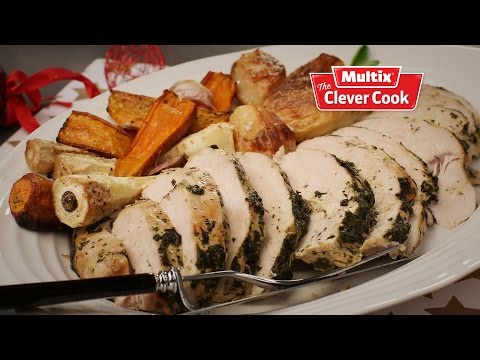 Turkey breast marinated with herbs and wine