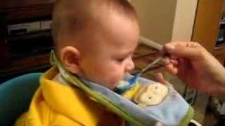 Mason's First Time Eating Solid Foods