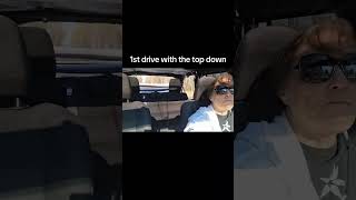 1st drive with the top down #fypシ゚viral #automobile #jeepwrangler