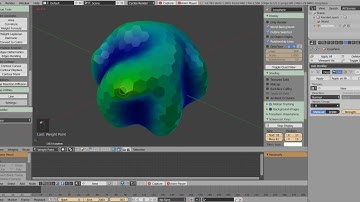 Animated reaction diffusion displacement playaround in blender 2.79b