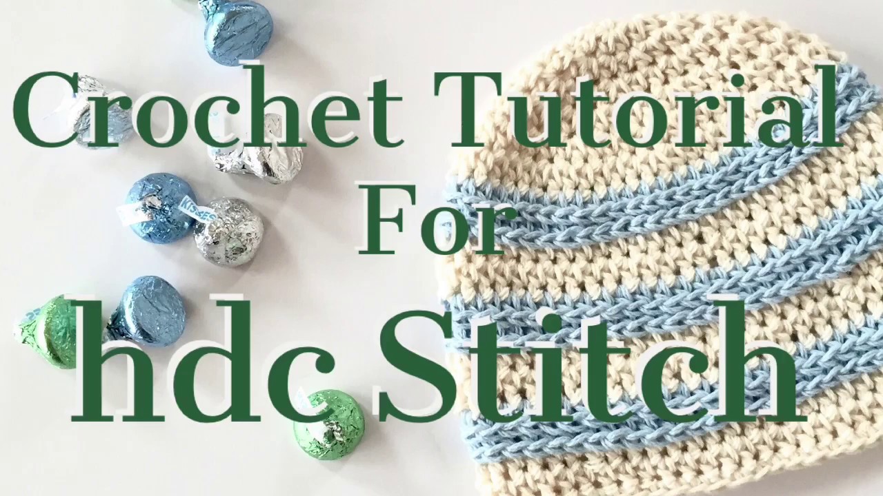 How to make the crochet stitch hdc - half double crochet - YouTube