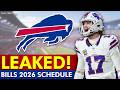 🚨LEAKED: 2026 Buffalo Bills Schedule | Bills Opponents & Instant Analysis NFL Schedule Release