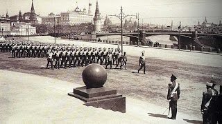 Москва,1912, открытие памятника императору России Александру-3 и парад войск у стен ХС, кинохроника