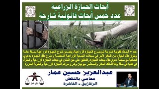 الحيازة الزراعية ( 5 أبحاث قانونية شارحة 2023 )