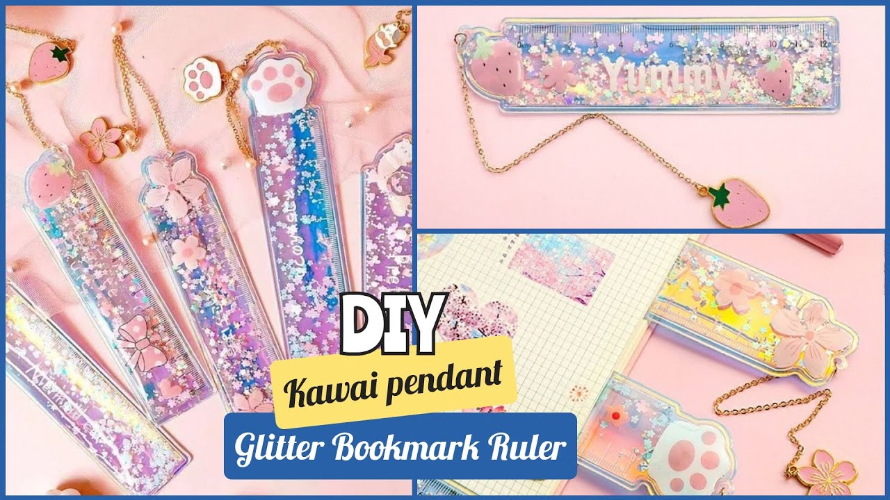 Liquid Glitter Stickers Pack Stationary Kawaii Cute