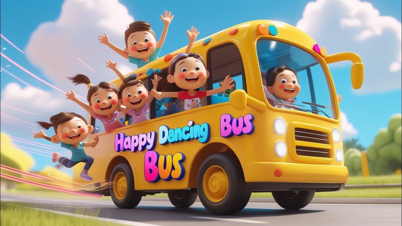 Happy Dancing Bus | Kids Rhyme TV | Fun Learning Song for Kids - YouTube