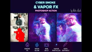 Cyber Smoke & Vapor FX Photoshop Action screenshot 4