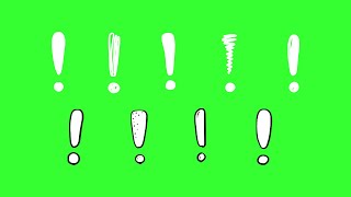 exclamation mark green screen/ doodle green screen/ Only for subscribers #2