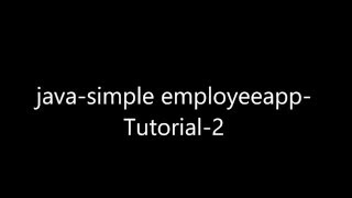 Java  simple employee management app  Tutorial 2