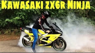 [Обзор на Kawasaki zx6r Ninja] 2001 год выпуска + Burnout Kawasaki.