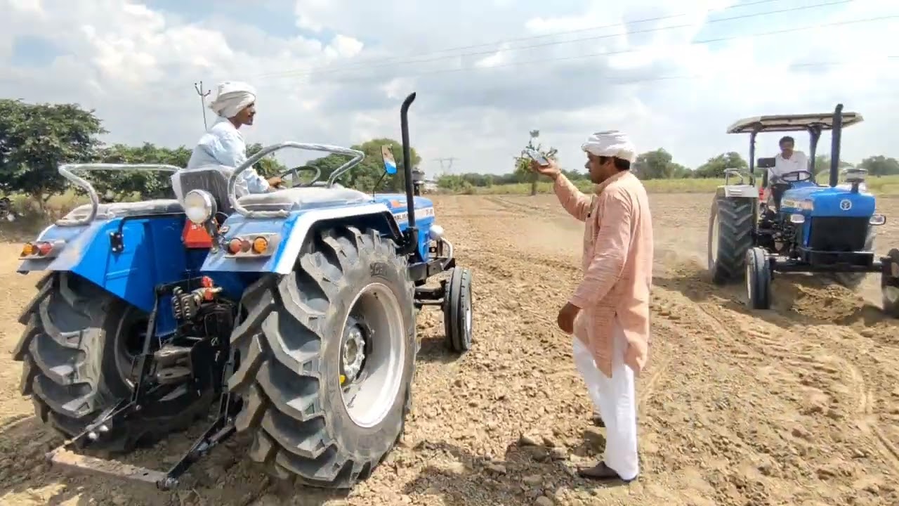 New holland 3630 vs Sonalika di 60 Demo on Double Harrow Dohki Charkhi dadri #sonalikadi60