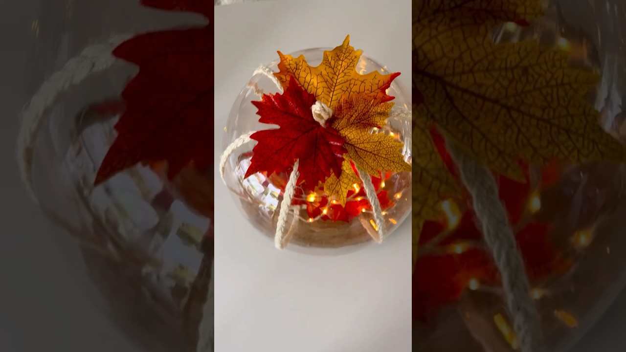 Kürbis aus Glasvase. 