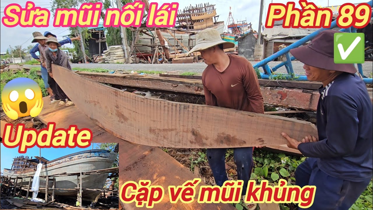 Sửa tàu cá p89☆Xem thợ lấy mực cưa cặp vế vai mũi và cặp áp khẩu