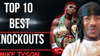 REACTING TO MIKE TYSON TOP 10 BEST KNOCKOUTS, I FELT EVERY HIT SMH!!!