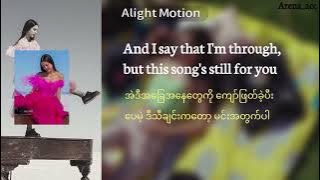 Olivia Rodrigo-All I Want Myanmar to eng