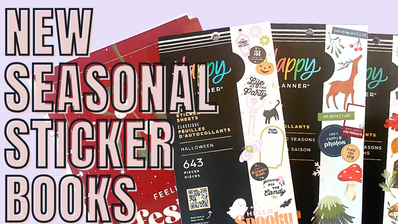 New Happy Planner Seasonal Sticker Books | Flip Through | Happy Planner 2023 Fall Release