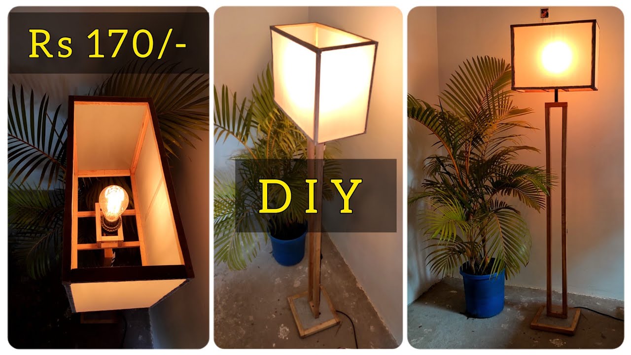 FLOOR LAMP diy in just Rs 170/- 😱😱