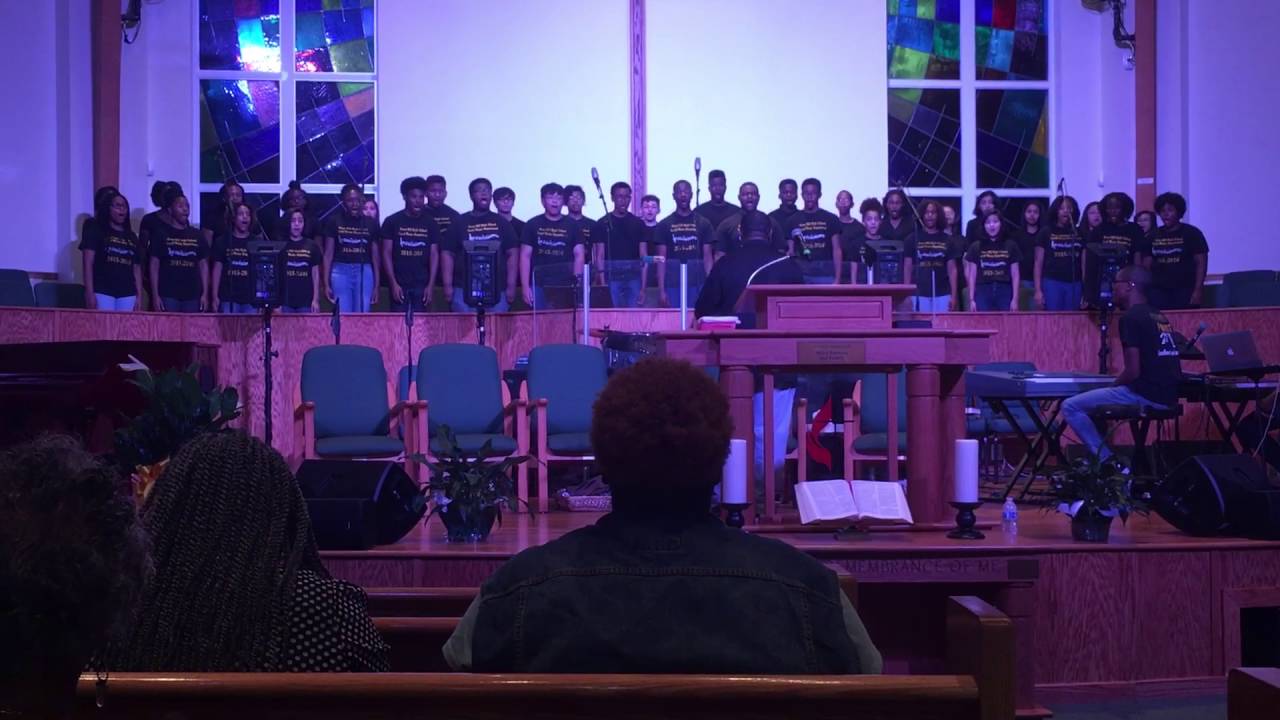 Oxon Hill High School Choir singing at Queen's Chapel United Methodist