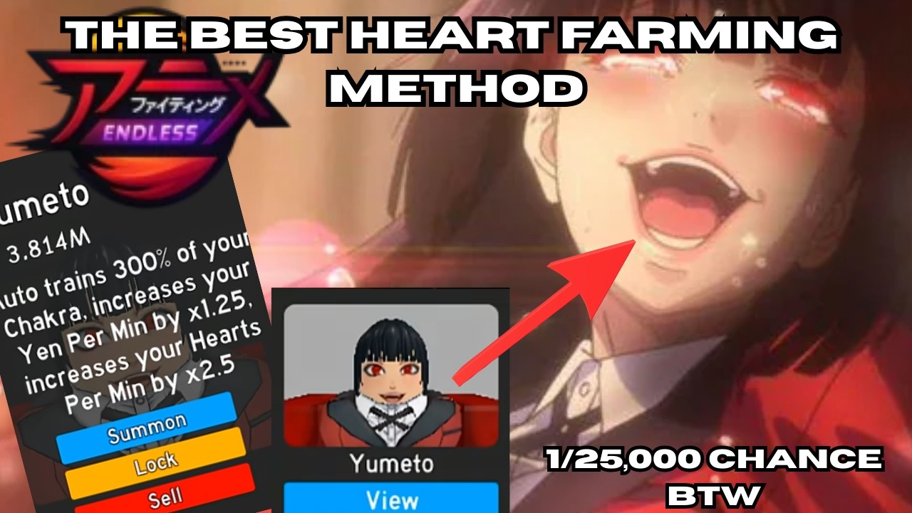 The Best Heart Farming Method for Yumeto | Anime Fighting Simulator: Endless