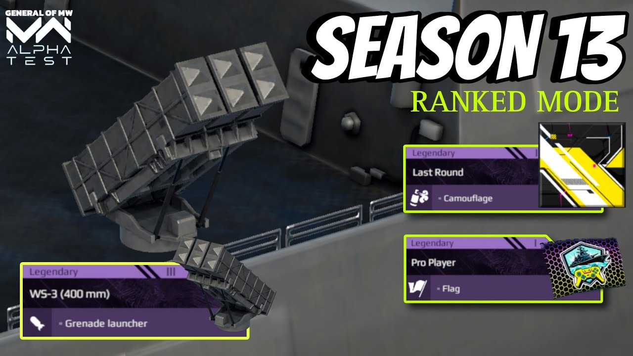 Ranked Season 13: WS-3 (400) - New Grenade Launcher in Ranked Store | Modern Warships