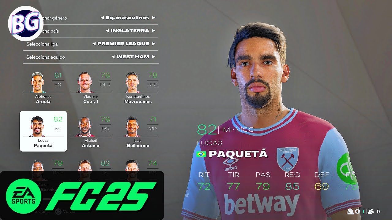 EA FC 25 Faces and Ratings of West Ham Players - 4K 60fps
