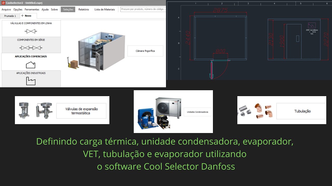 Cálculo carga térmica câmara fria utilizando o programa CoolSelector ...