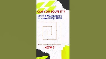 Move 4 Matchsticks to Make 3 Squares | Puzzle | #puzzle