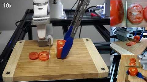 Learning Semantic Embedding Spaces for Slicing Vegetables