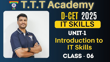 DCET Class | IT Skills | Unit-01| Class-06| Introduction to basics of coding |Mr.Chandrashekhar |