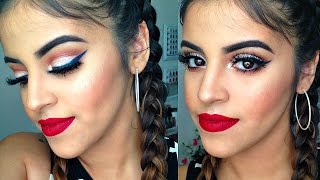 Full Face Glam with Bold Red Lips Makeup Tutorial