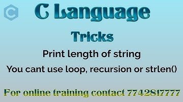 print length of string without any loop or strlen()